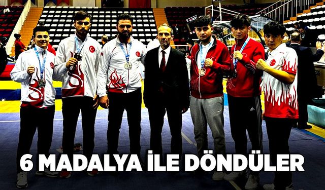 Toplam 6 madalya ile döndüler