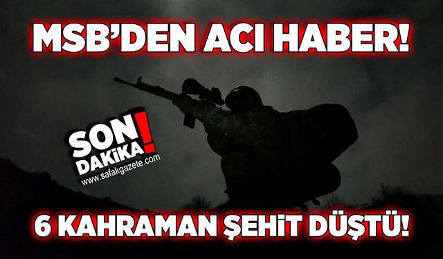 MSB’den acı haber! 6 kahraman şehit oldu!