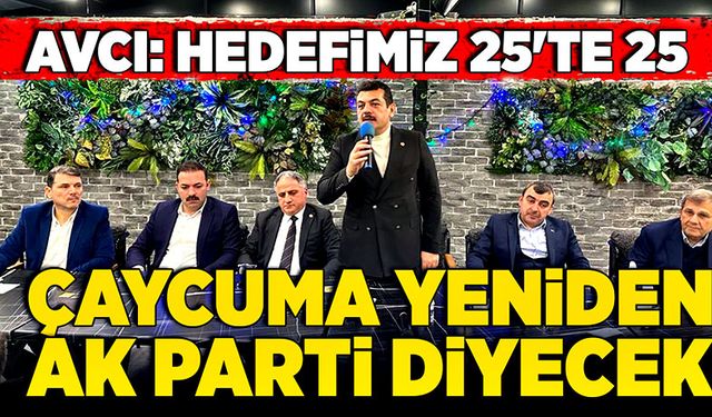 Avcı, hedefimiz 25'te 25 Çaycuma yeniden AK Parti diyecek