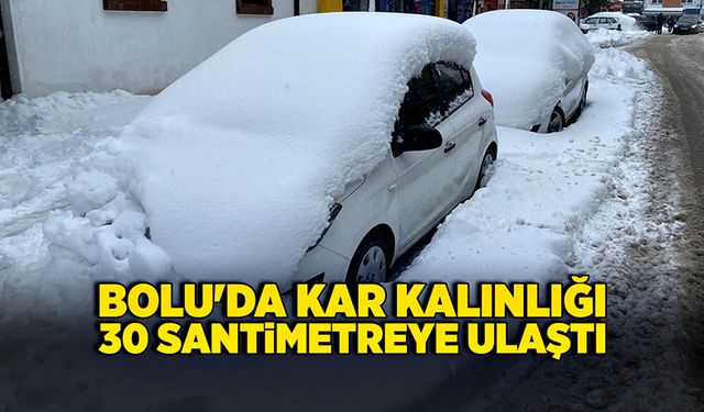 Bolu'da kar kalınlığı 30 santimetreye ulaştı