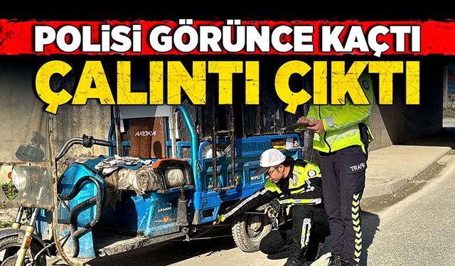 Polisi görünce kaçmıştı, çalıntı çıktı!