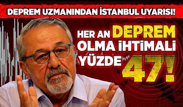 Deprem uzmanından İstanbul uyarısı! Her an deprem olma ihtimali yüzde 47!