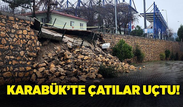 Karabük’te çatılar uçtu!