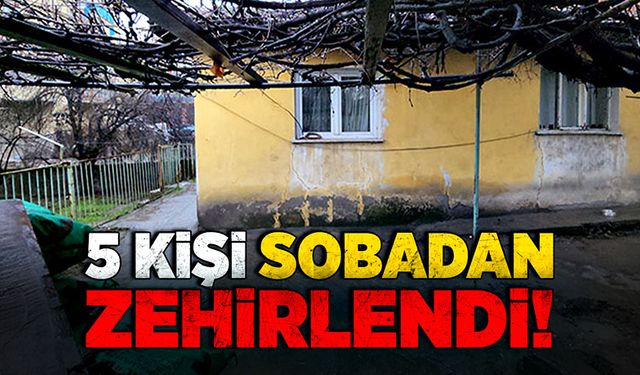 5 kişi sobadan zehirlendi!