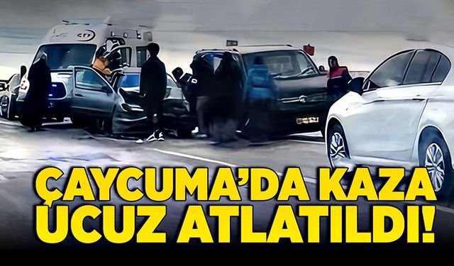 Çaycuma’da kaza ucuz atlatıldı!