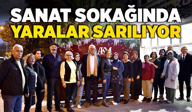 Sanat sokağında yaralar sarılıyor