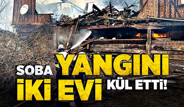 Soba yangını iki evi kül etti!