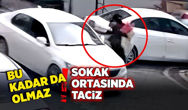 Bu kadarda olmaz! Sokak ortasında taciz!