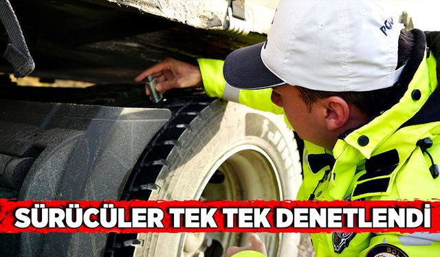 Zorunlu kış lastiği uygulaması başladı: Sürücüler tek tek denetlendi