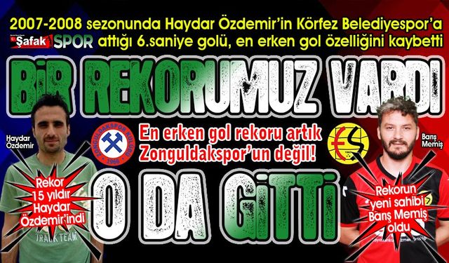 Zonguldakspor’un en erken gol rekoru Eskişehirspor’a geçti!