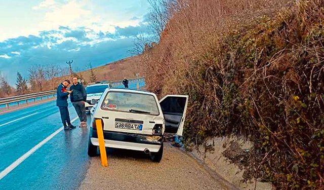 Zonguldak Ereğli yolunda kaza:1 yaralı