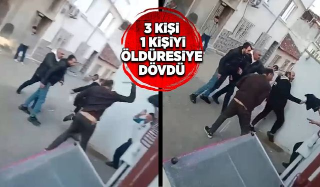 3 kişi 1 kişiyi sopalarla öldüresiye dövdü!