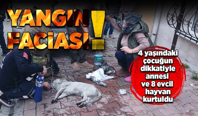 Faciadan dönüş: 4 yaşındaki Rüzgar, ailesine yangını haber verdi