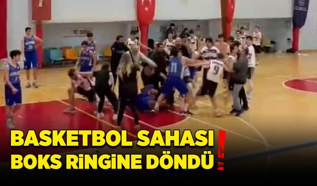 Basketbol sahası boks ringine döndü