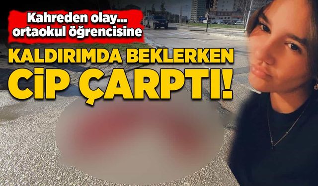 Feci kaza! Kaldırımda bekleyen öğrenciye cip çarptı!