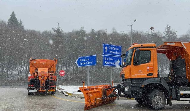 Meteoroloji Uyardı, Bolu Dağı Karla Kaplandı