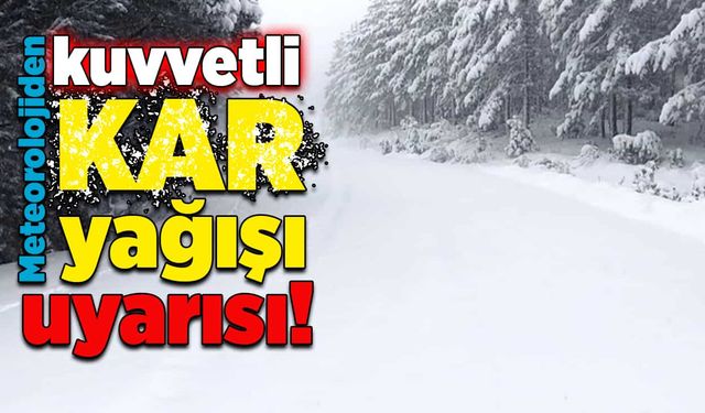 Meteorolojiden Düzce'ye uyarı!