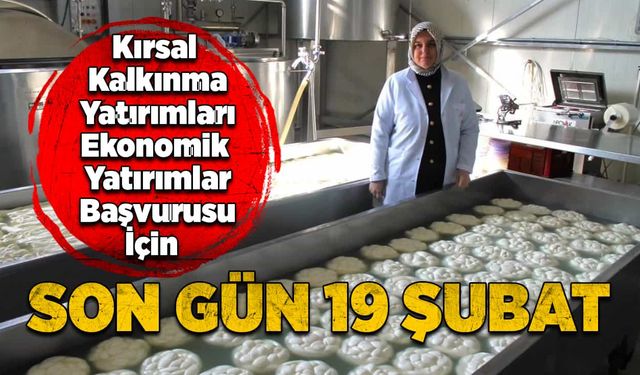 Kırsal Kalkınma Yatırımları Ekonomik Yatırımlar için Başvurular Devam Ediyor