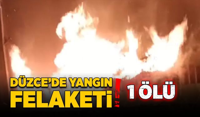 Düzce'de yangın felaketi! 1 ölü!