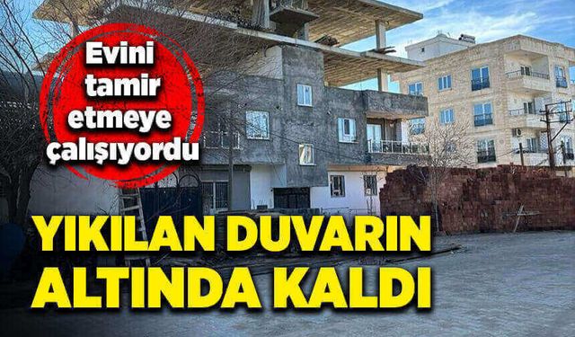 Yıkılan duvarın altında kaldı!