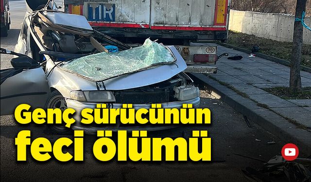 Tır dorsesine çarpan genç sürücü öldü!