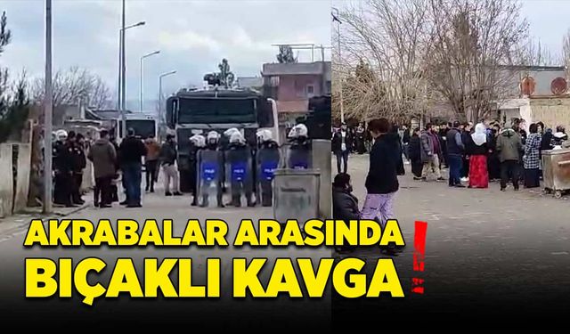 Komşu akrabalar arasında bıçaklı kavga!