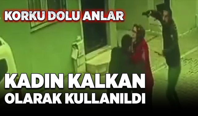 Korku dolu anlar: Kadın kalkan olarak kullanıldı!