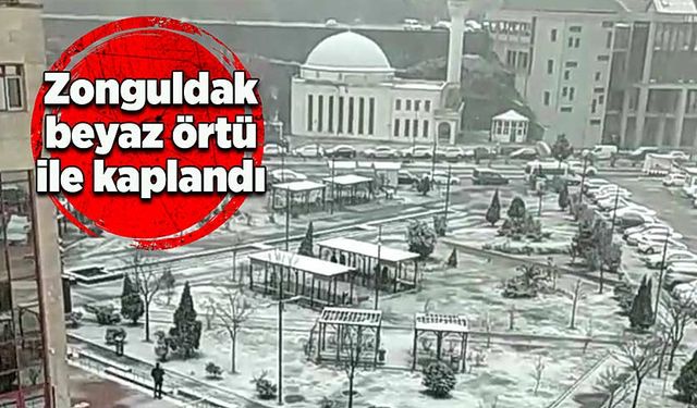 Zonguldak beyaz örtü ile kaplandı