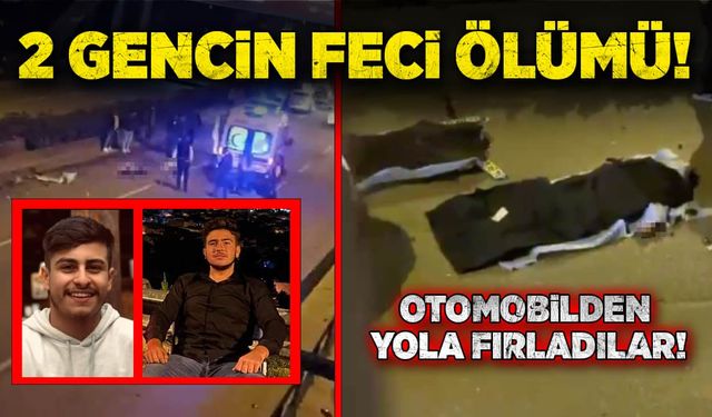 Otomobilden yola fırlayan gençler hayatını kaybetti!