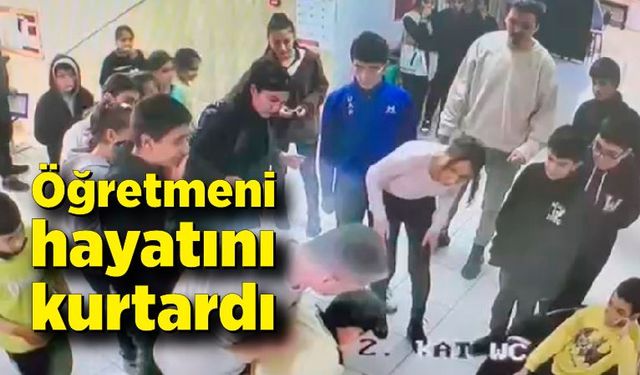 Okul müdürü yaptığı hareketle öğrencisini ölümden kurtardı