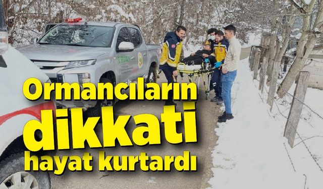 Donarak ölecekti! Ormancıların dikkati hayat kurtardı