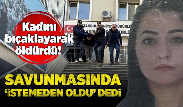 Kadını bıçaklayarak öldürdü! Savunmasında 'İstemeden oldu' dedi