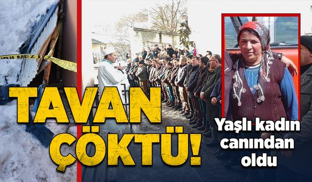 Çatı çöktü, canından oldu!