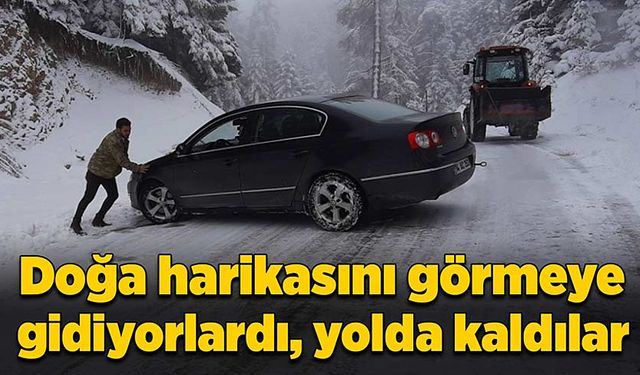 Doğa harikasını görmeye gidiyorlardı, yolda kaldılar