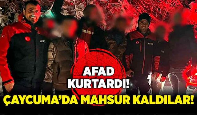 Çaycuma’da mahsur kaldılar! AFAD kurtardı