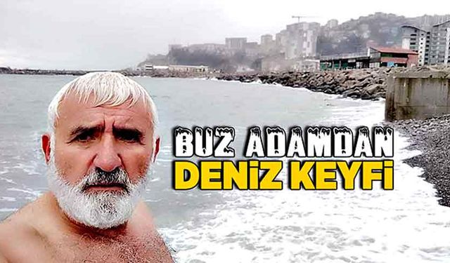 Buz adamdan deniz keyfi