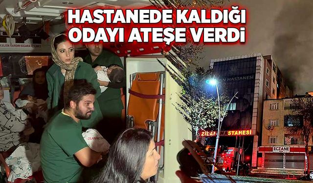 Psikiyatri hastası, hastanede kaldığı odayı ateşe verdi