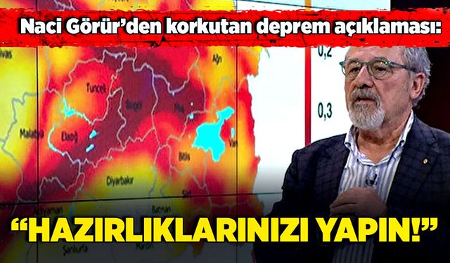 Naci Görür’den korkutan deprem açıklaması: “Hazırlıklarınızı yapın!”