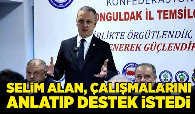 Selim Alan, çalışmalarını anlatıp destek istedi