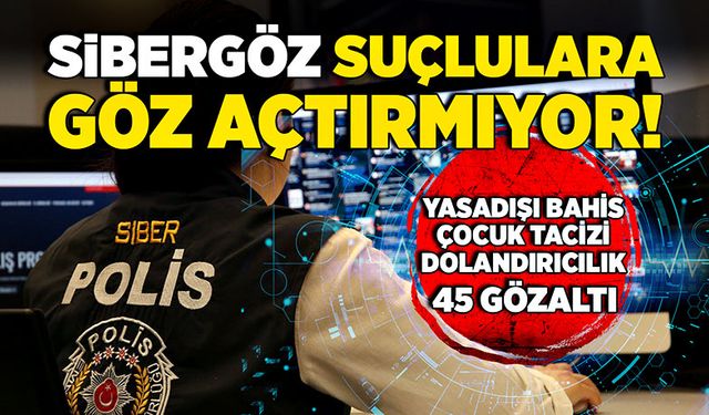 Sibergöz suçlulara göz açtırmıyor!