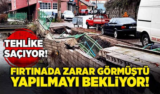 Fırtınada zarar görmüştü yapılmayı bekliyor