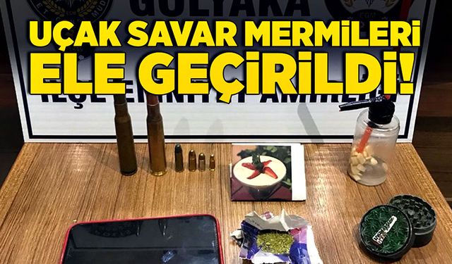 Uçak savar mermileri ele geçirildi