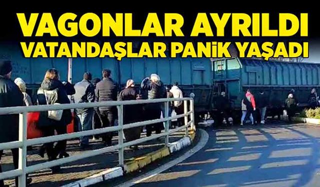 Vagonlar ayrıldı, vatandaşlar panik yaşadı