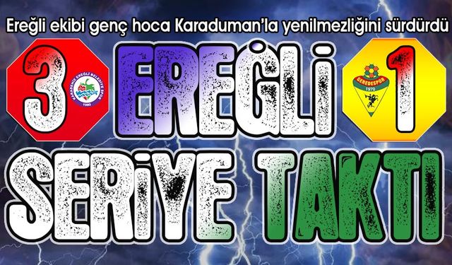 Ereğli Belediyespor evinde 3 attı, 3 aldı... İbrahim Karaduman farkı: 3-1