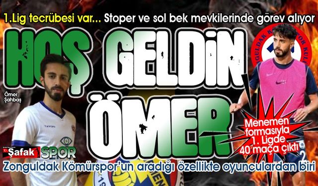 Zonguldak Kömürspor’dan bir transfer daha... Menemensporlu Ömer’in transferi bitti