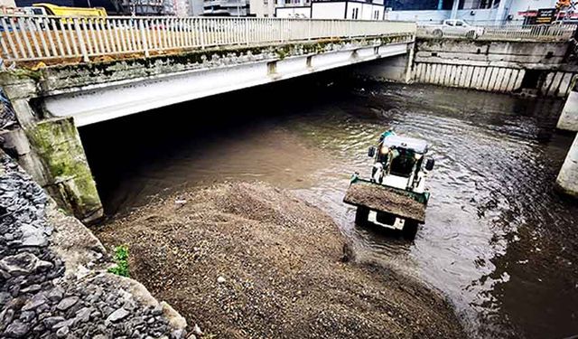 Zonguldak Belediyesi tarafından Acılık deresinde temizleme çalışması başlatıldı.