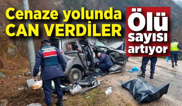 Cenazeye giderken kaza yaptılar; ölü sayısı artıyor