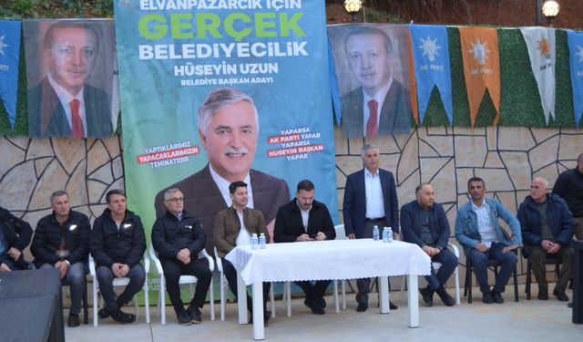 AK Parti İl ve Merkez İlçe Teşkilatları Elvanpazarcık Beldesinde miting yaptı