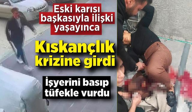 Kıskançlık krizine girdi, eski karısını iş yerinde vurdu