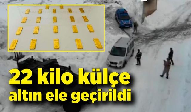 Kaçak 22 kilo külçe altın ele geçirildi